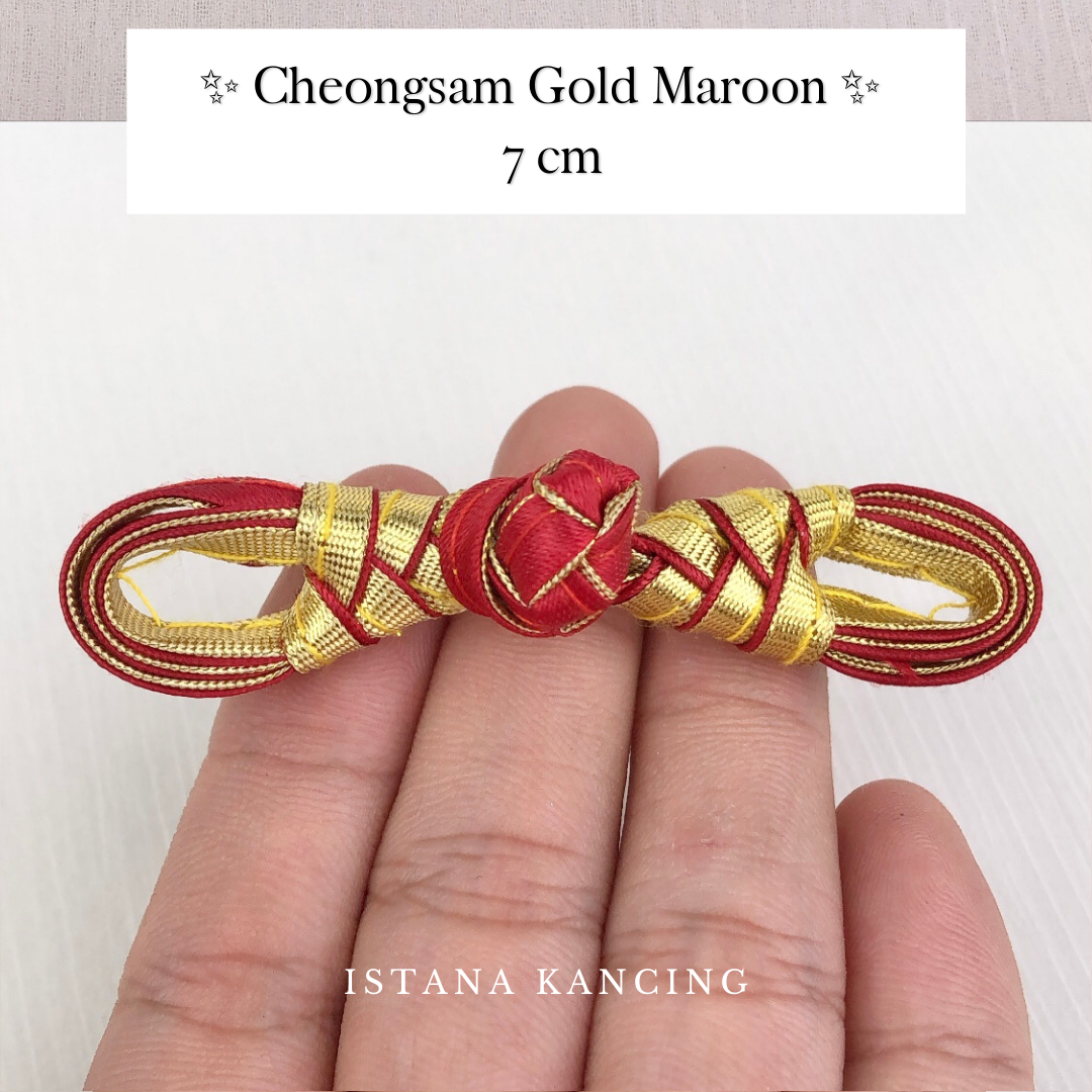 Cheongsam Frog Button Gold