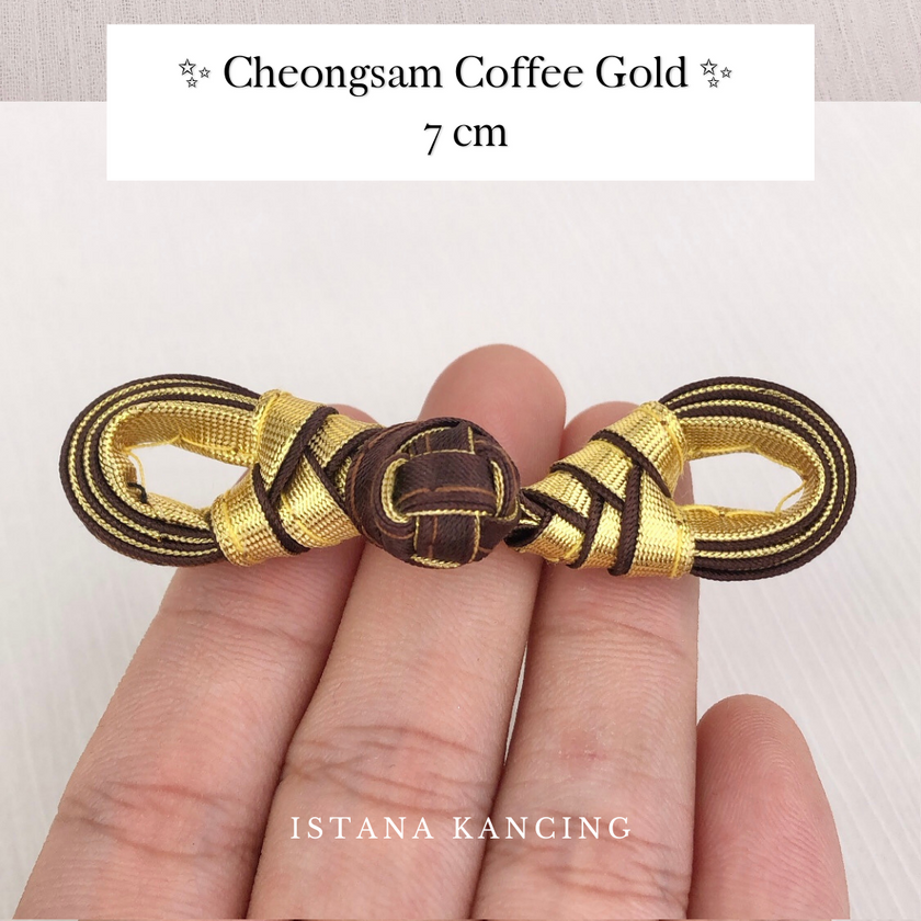 Cheongsam Frog Button Gold