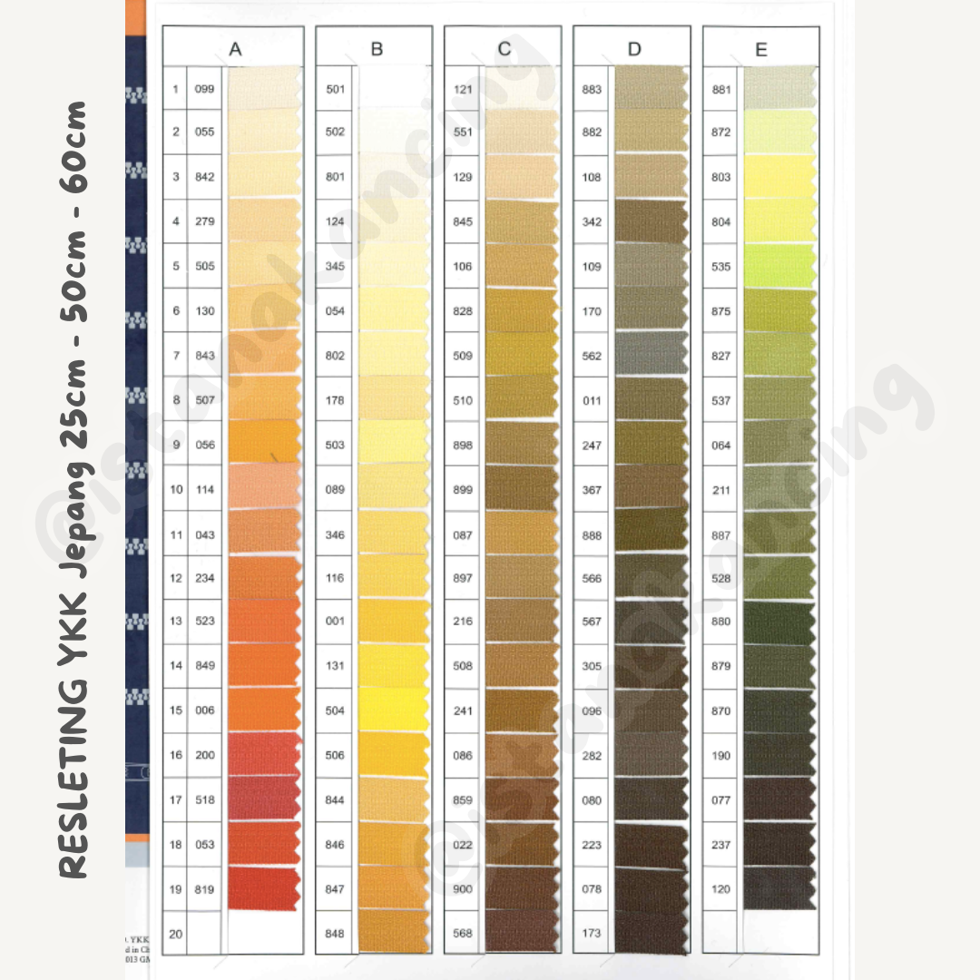 Resleting YKK Tak Terlihat - Strip O