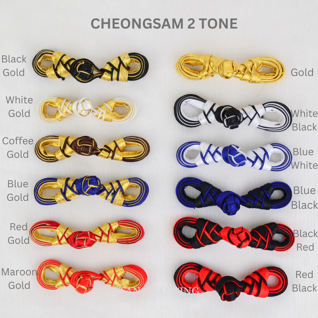 Cheongsam Frog Button Gold