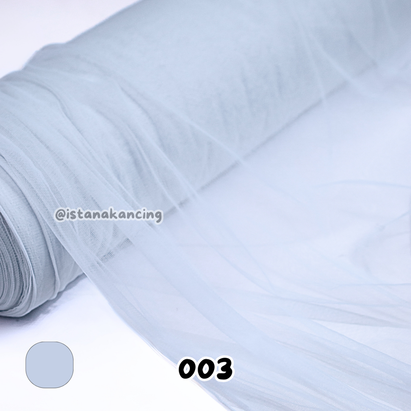 Kain Soft Tulle Lebar 150cm Blue Series