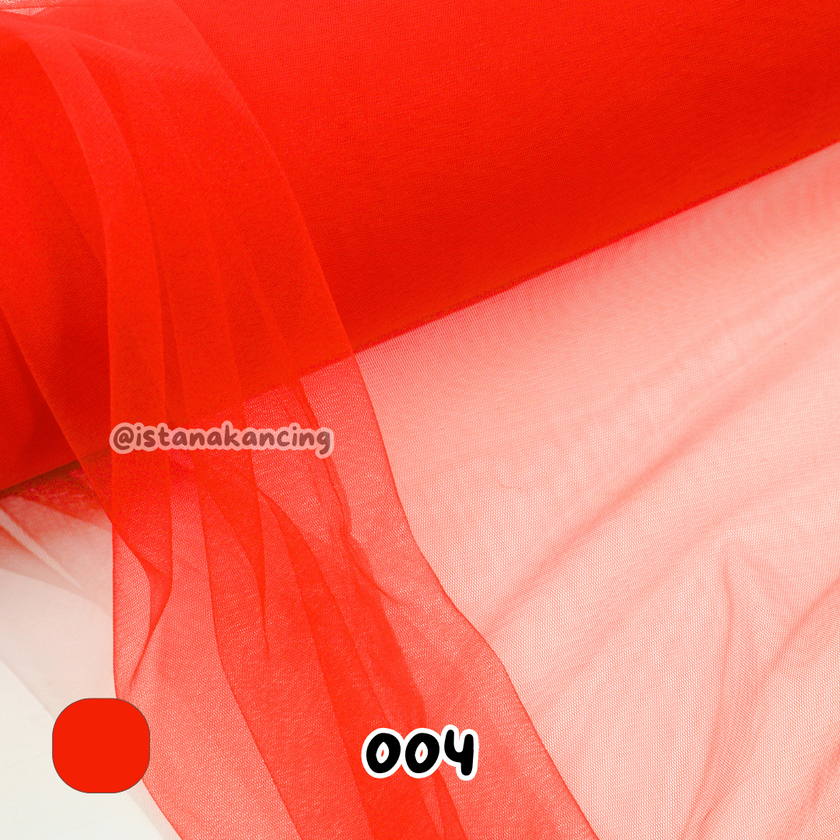 Kain Soft Tulle Lebar 150cm Red Series