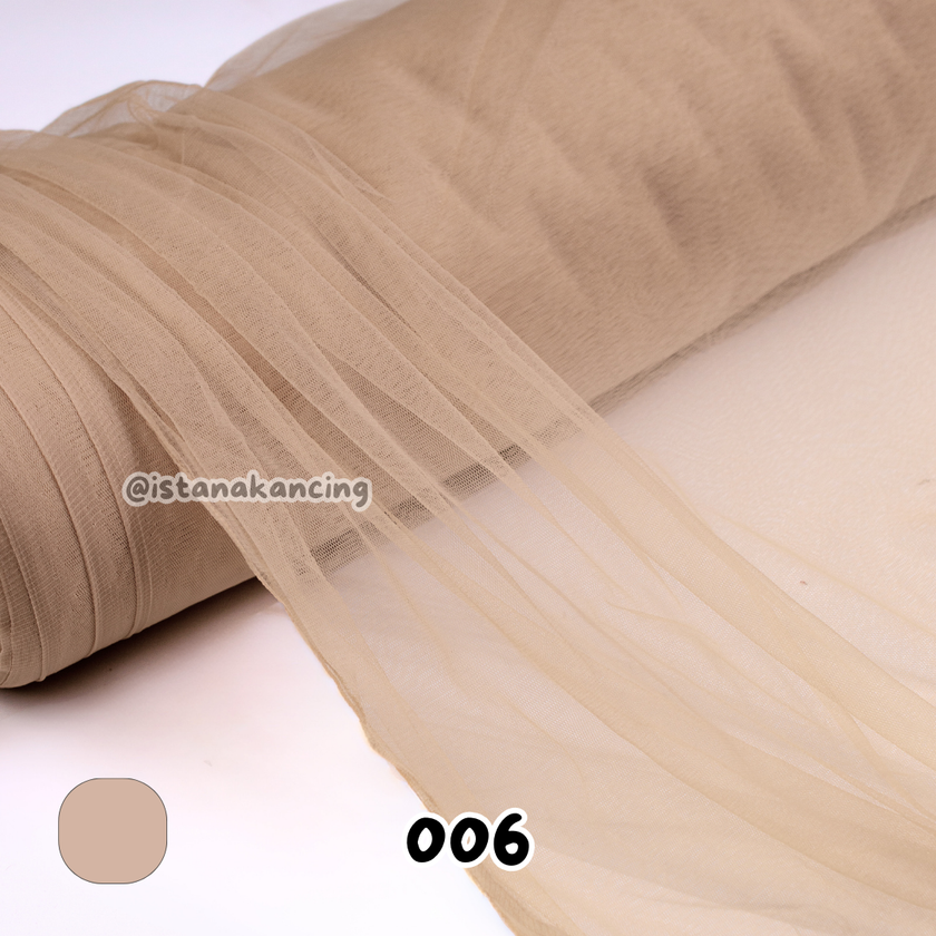 Kain Soft Tulle Lebar 150cm Brown Series