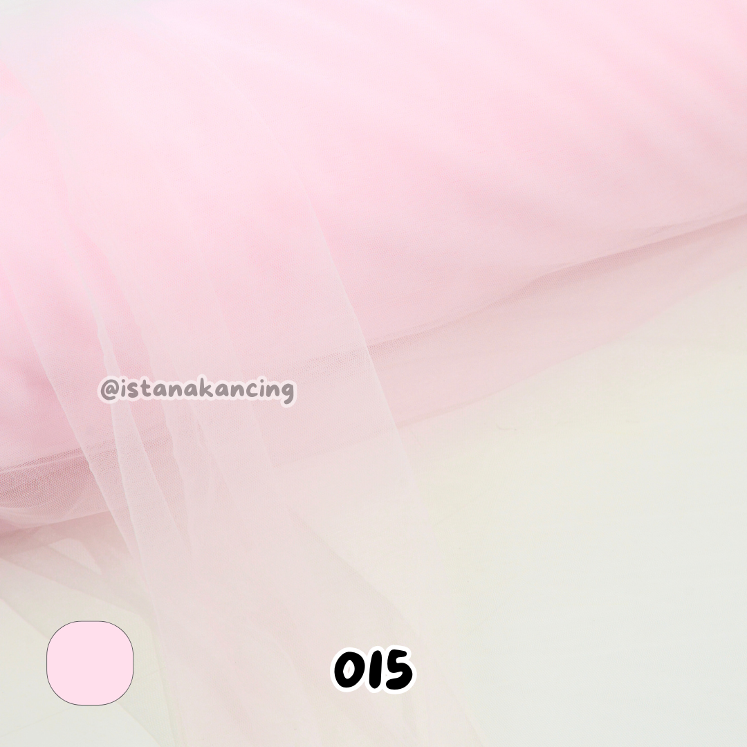 Kain Soft Tulle Lebar 150cm Pink Series