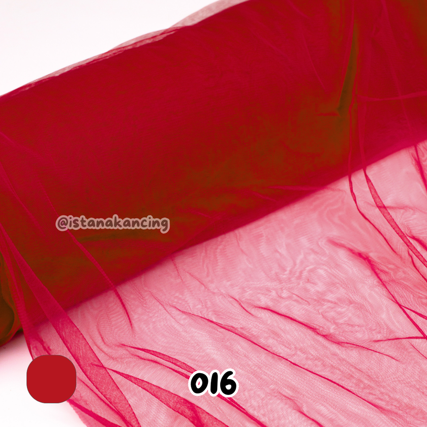 Kain Soft Tulle Lebar 150cm Red Series