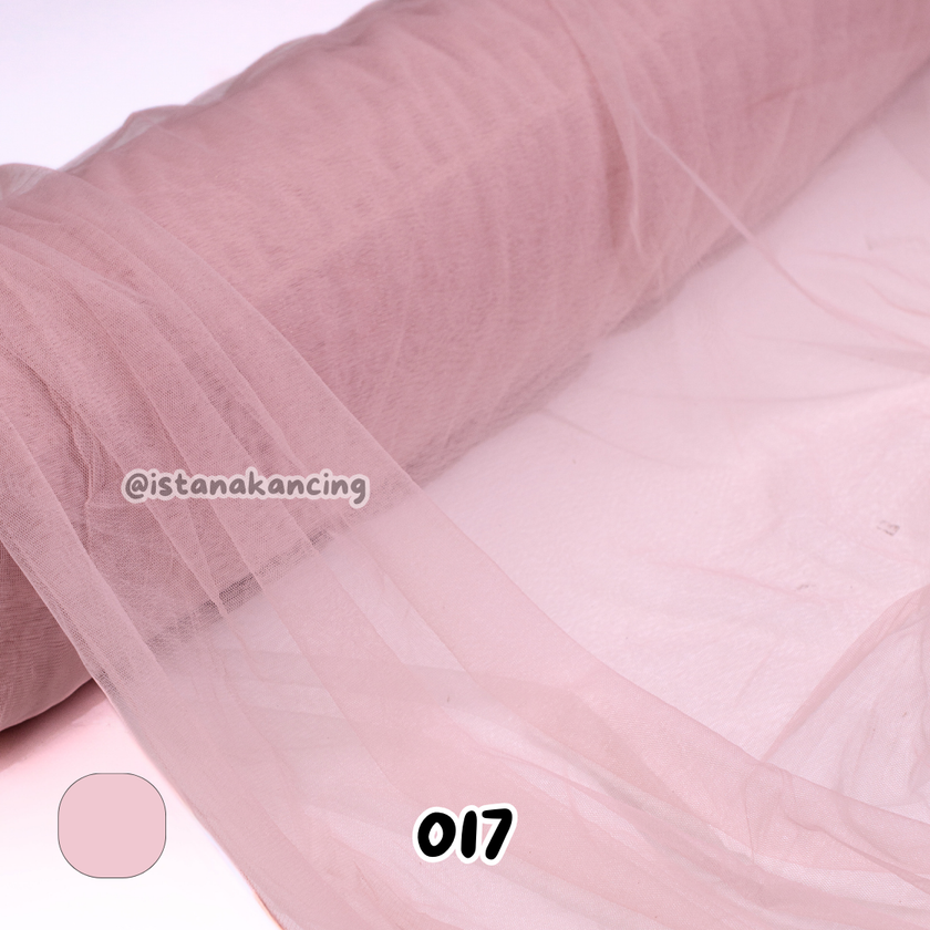 Kain Soft Tulle Lebar 150cm Seri Pink