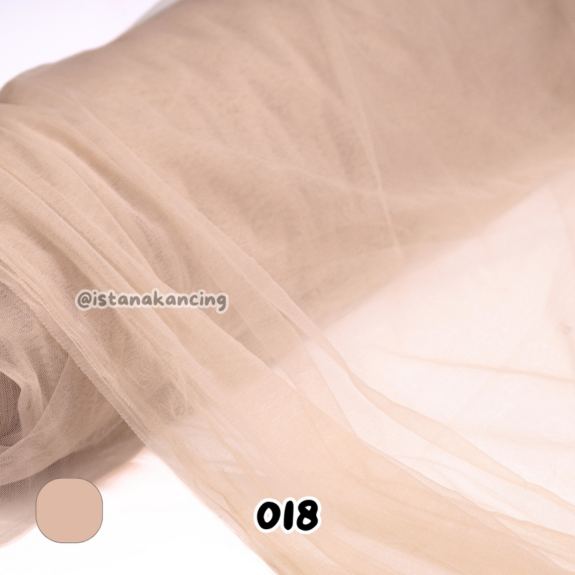 Kain Soft Tulle Lebar 150cm Brown Series