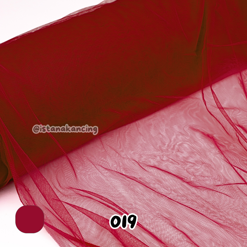 Kain Soft Tulle Lebar 150cm Red Series