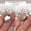 Oval Crystal Claw Setting 13x18mm