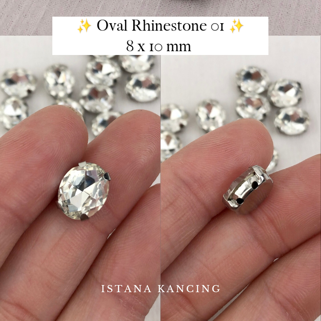 Oval Crystal Claw Setting 8x10mm