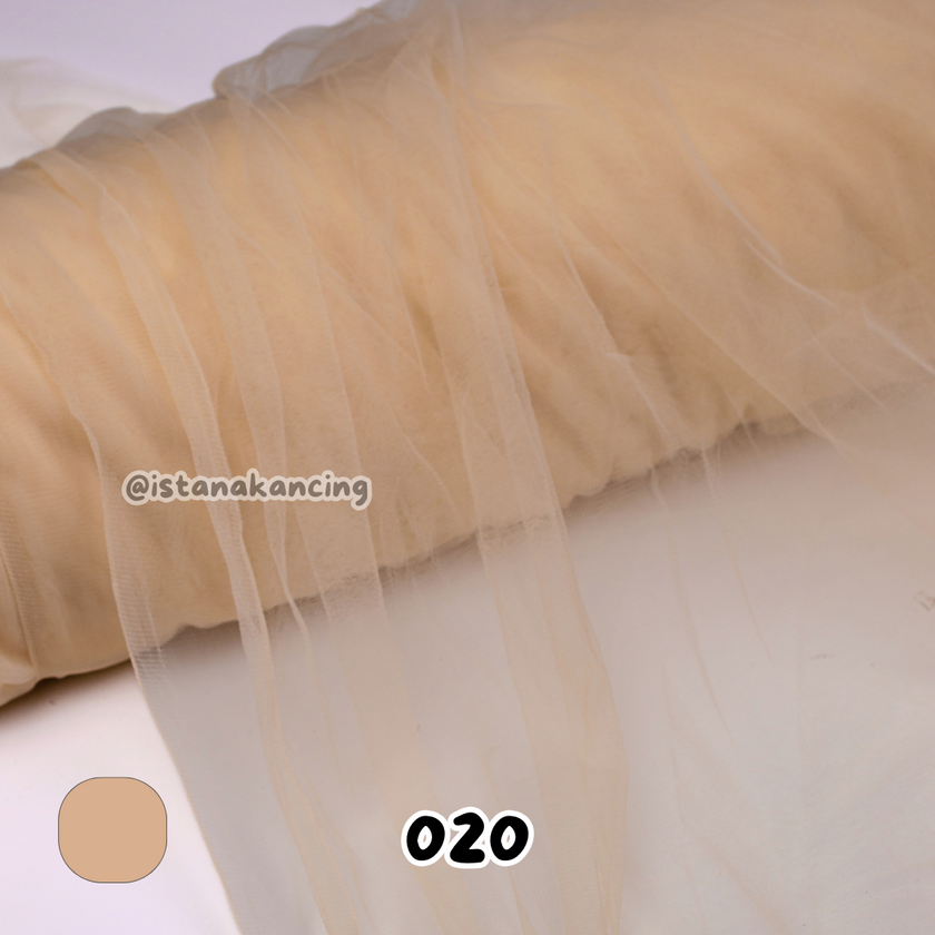 Kain Soft Tulle Lebar 150cm Brown Series