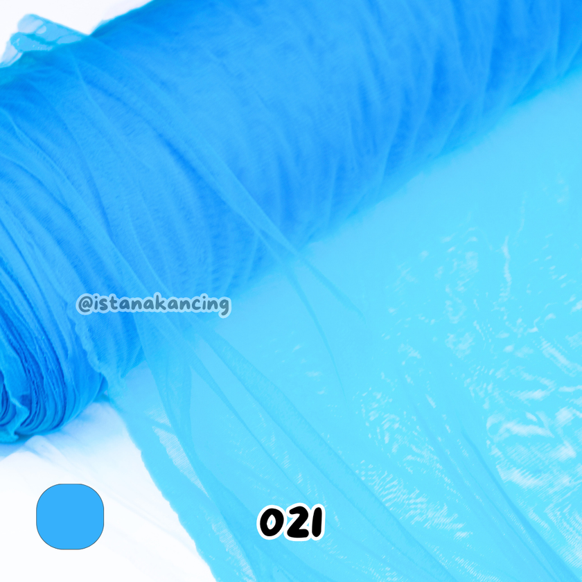Kain Soft Tulle Lebar 150cm Blue Series
