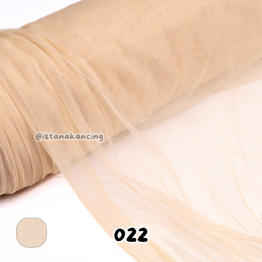 Kain Soft Tulle Lebar 150cm Brown Series