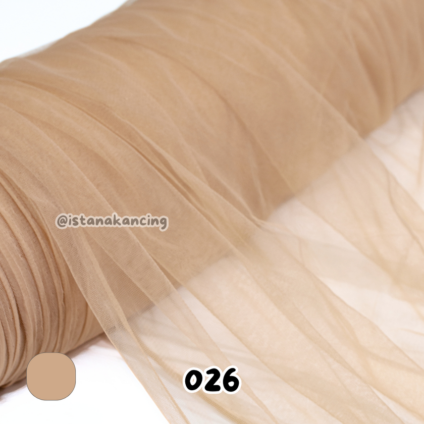 Kain Soft Tulle Lebar 150cm Brown Series