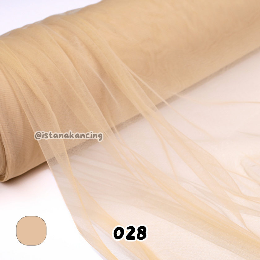 Kain Soft Tulle Lebar 150cm Brown Series
