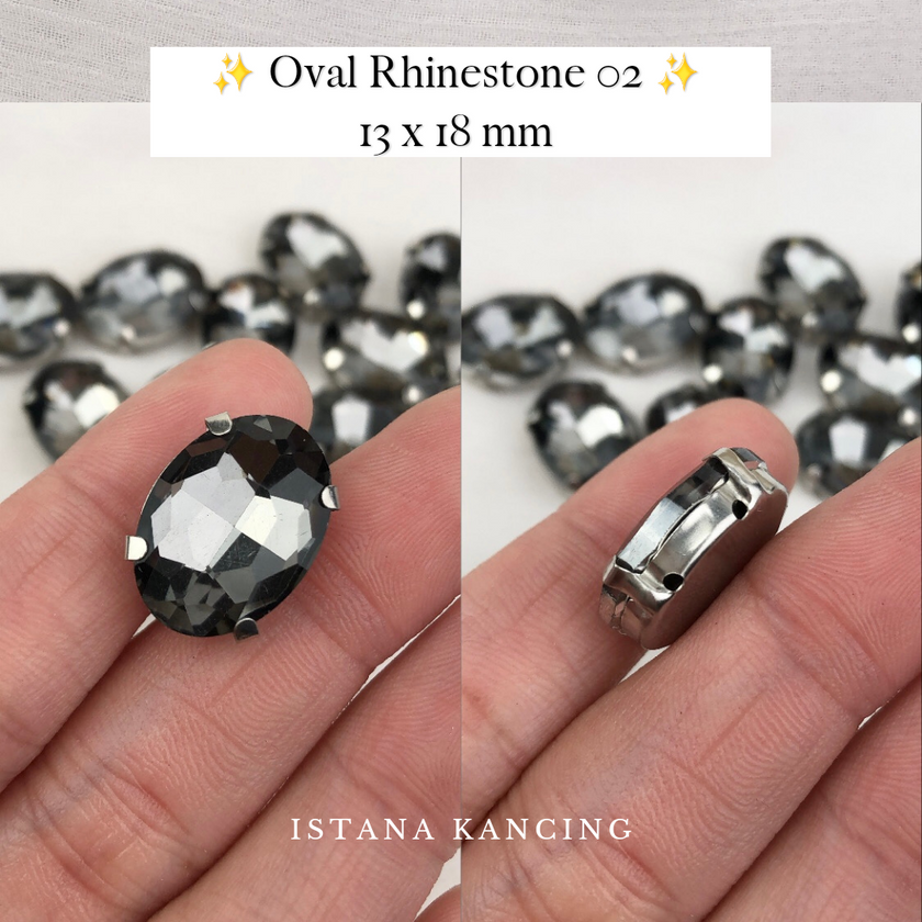 Oval Crystal Claw Setting 13x18mm