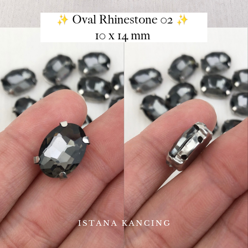 Oval Crystal Claw Setting 10x14mm