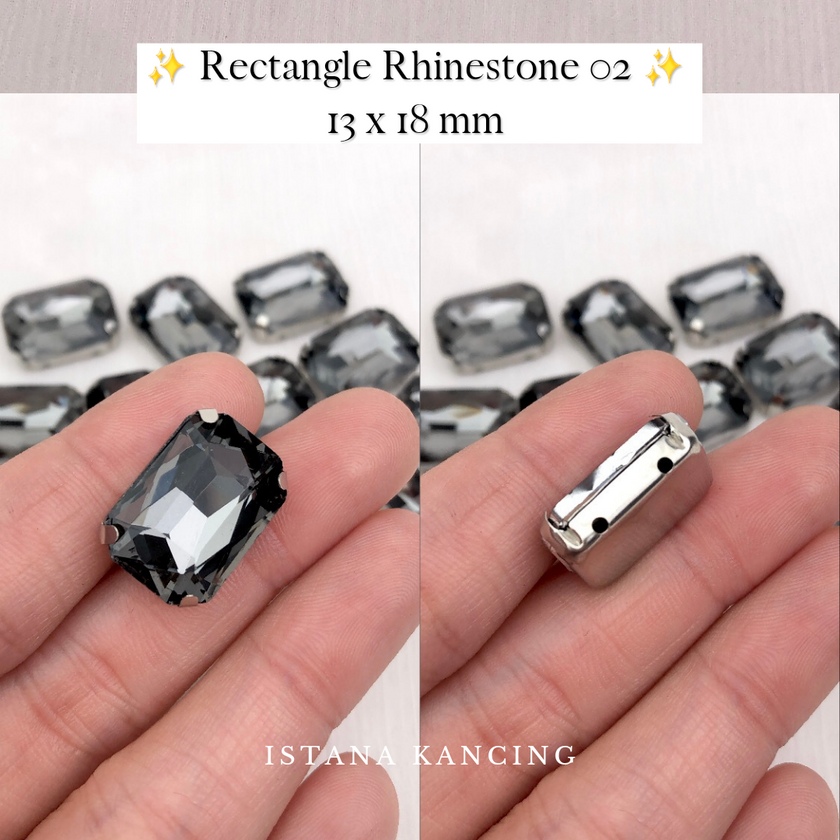 Rectangle Crystal Claw Setting 13x18mm