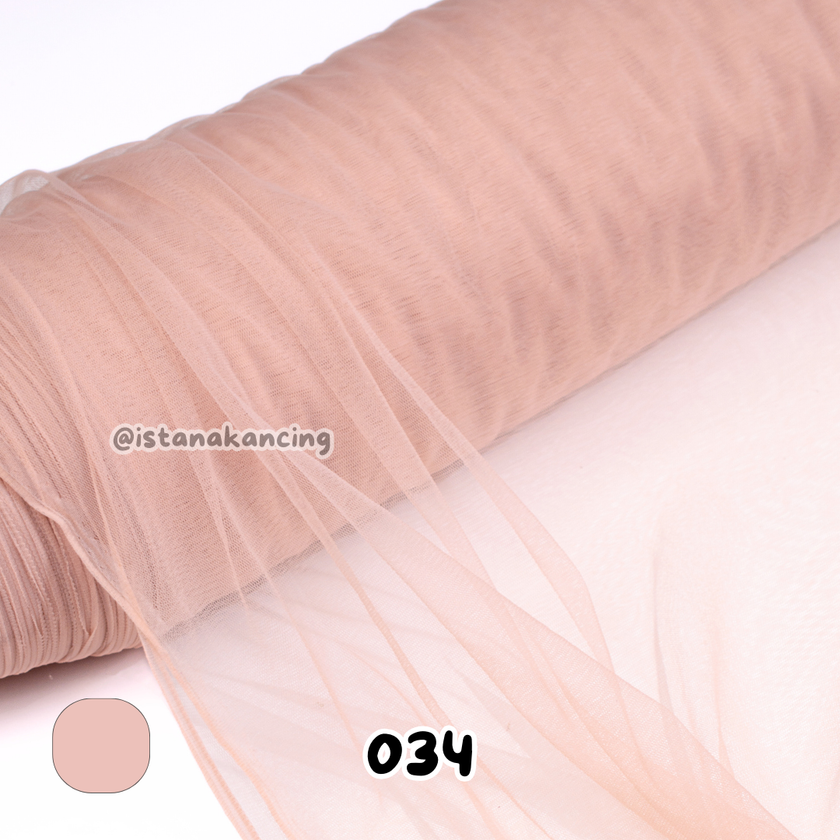Kain Soft Tulle Lebar 150cm Seri Pink