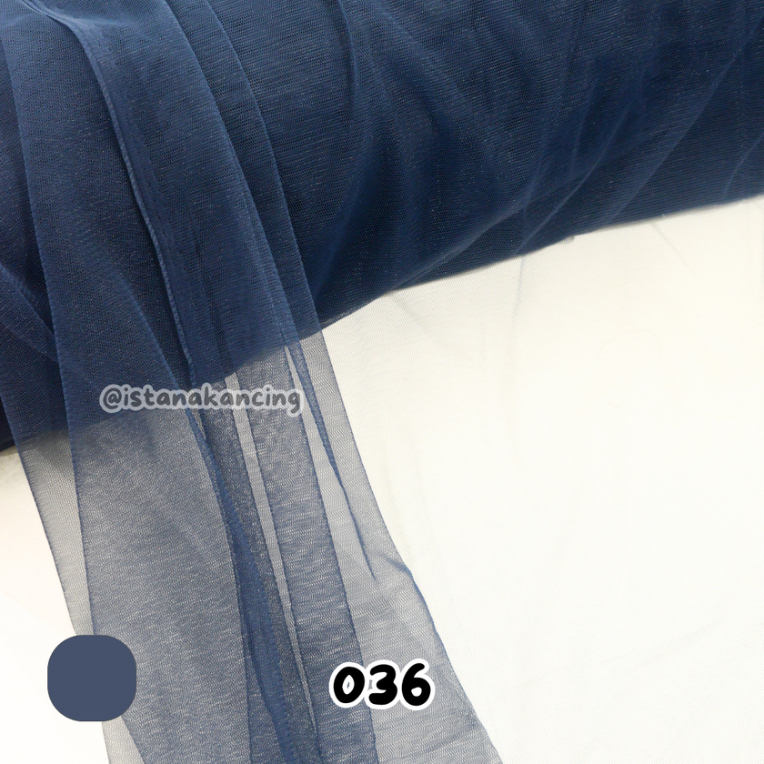 Kain Soft Tulle Lebar 150cm Blue Series