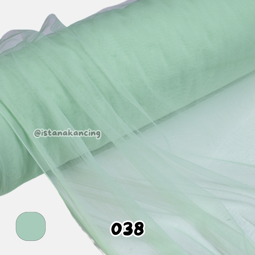 Kain Soft Tulle Lebar 150cm Green Series