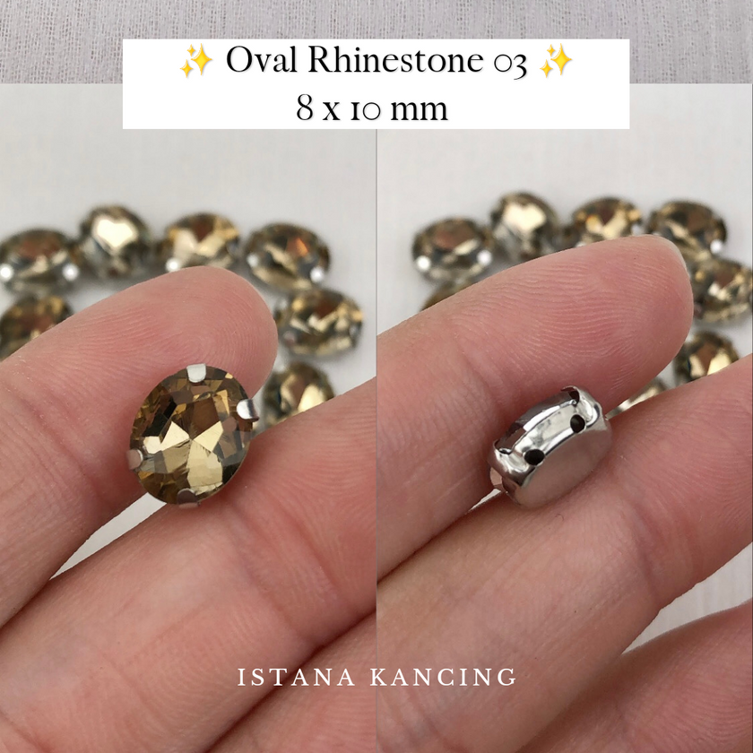 Oval Crystal Claw Setting 8x10mm