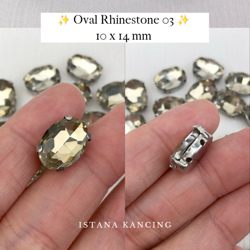 Oval Crystal Claw Setting 10x14mm