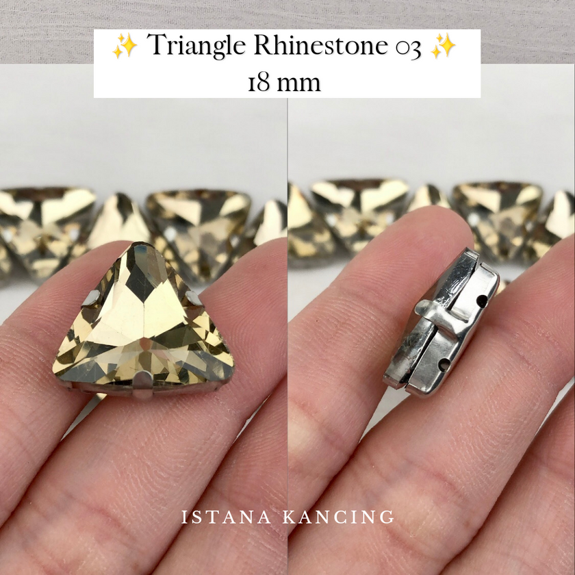 Triangle Rhinestone 18mm