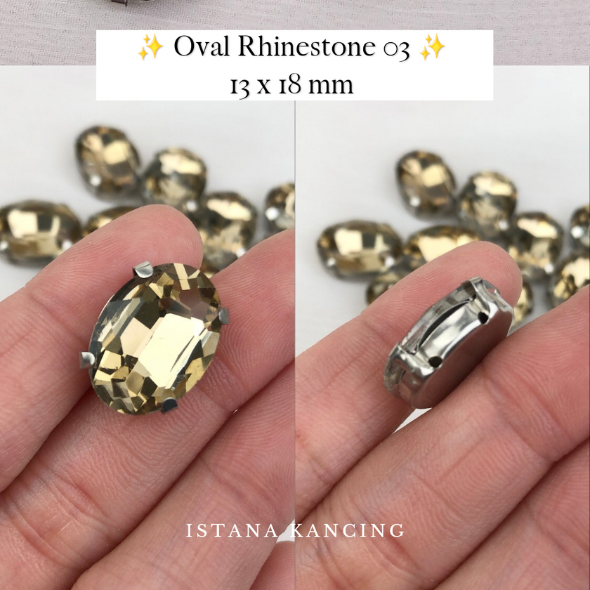 Oval Crystal Claw Setting 13x18mm