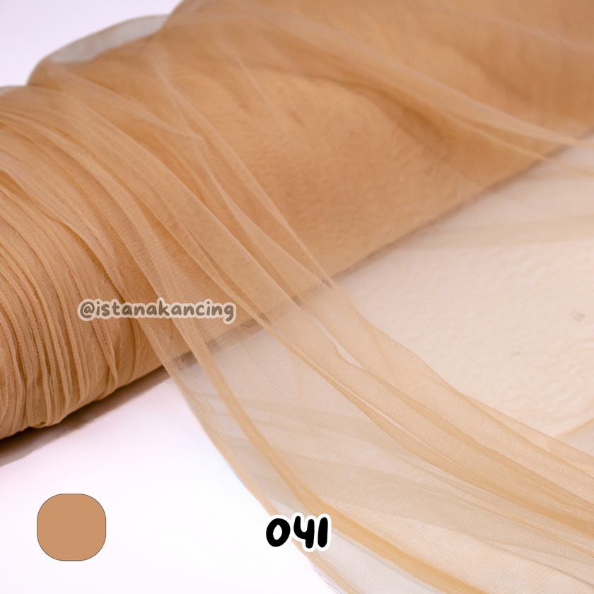 Kain Soft Tulle Lebar 150cm Brown Series