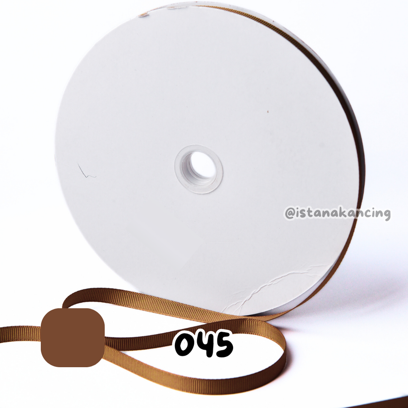 Grosgrain Wajah Ganda 3/8