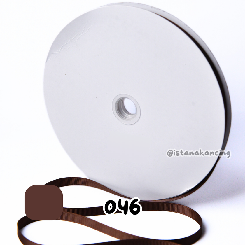 Grosgrain Wajah Ganda 3/8