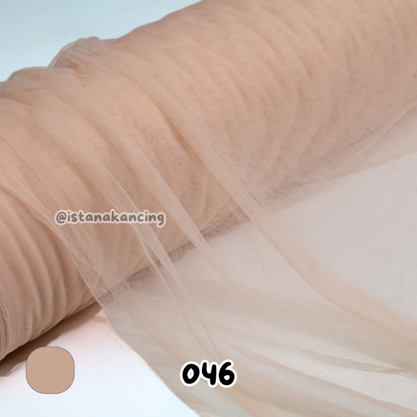 Kain Soft Tulle Lebar 150cm Brown Series