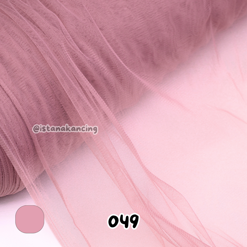 Kain Soft Tulle Lebar 150cm Seri Pink