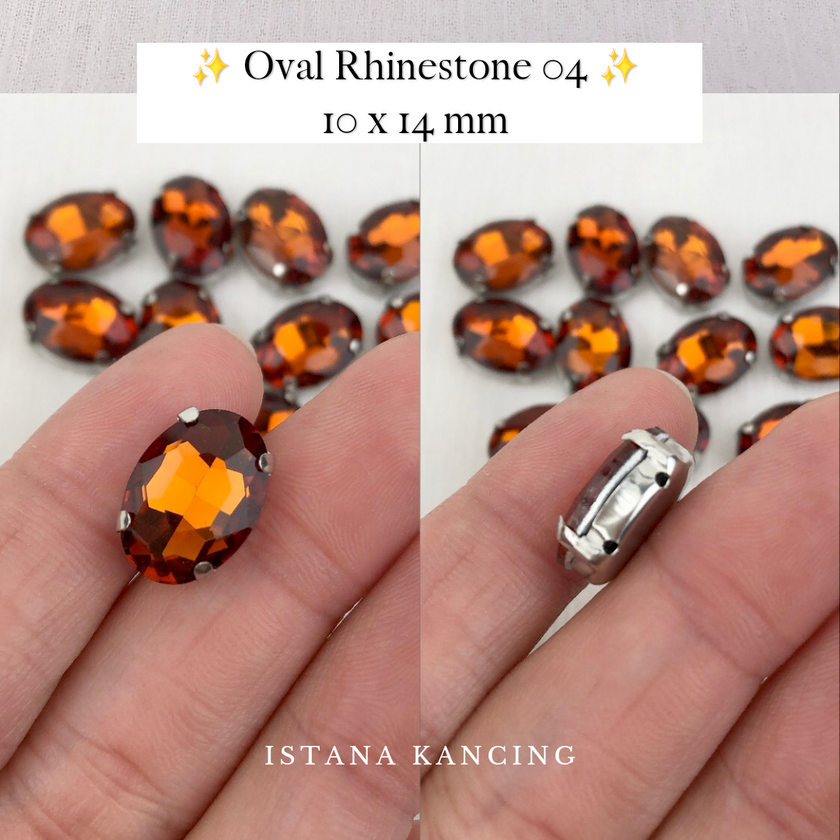 Oval Crystal Claw Setting 10x14mm