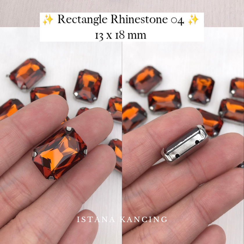 Rectangle Crystal Claw Setting 13x18mm