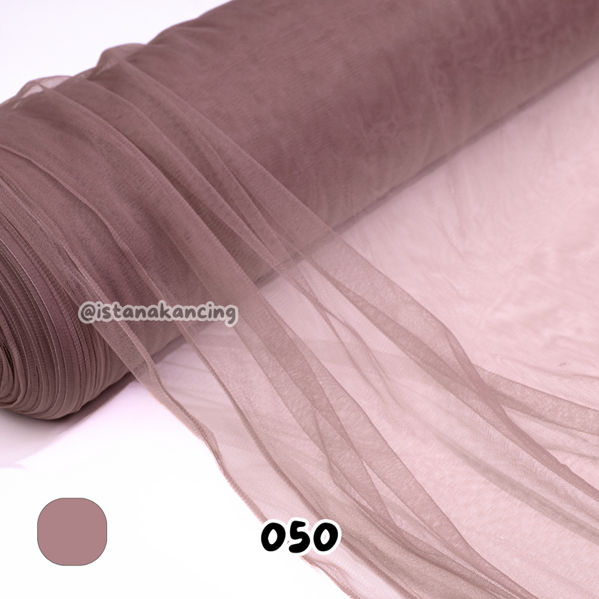 Kain Soft Tulle Lebar 150cm Brown Series