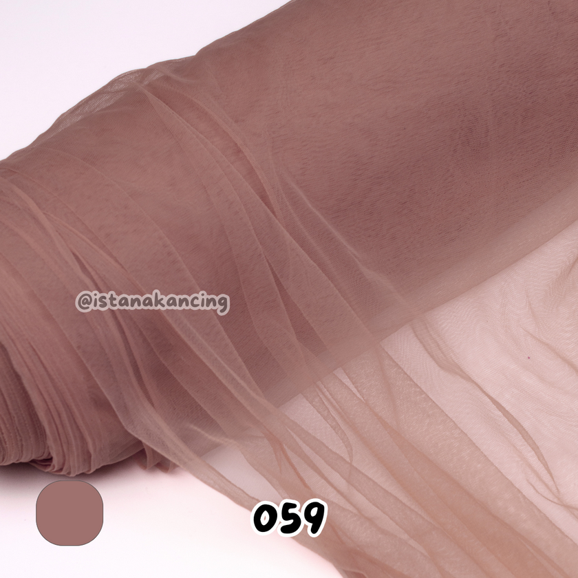 Kain Soft Tulle Lebar 150cm Brown Series