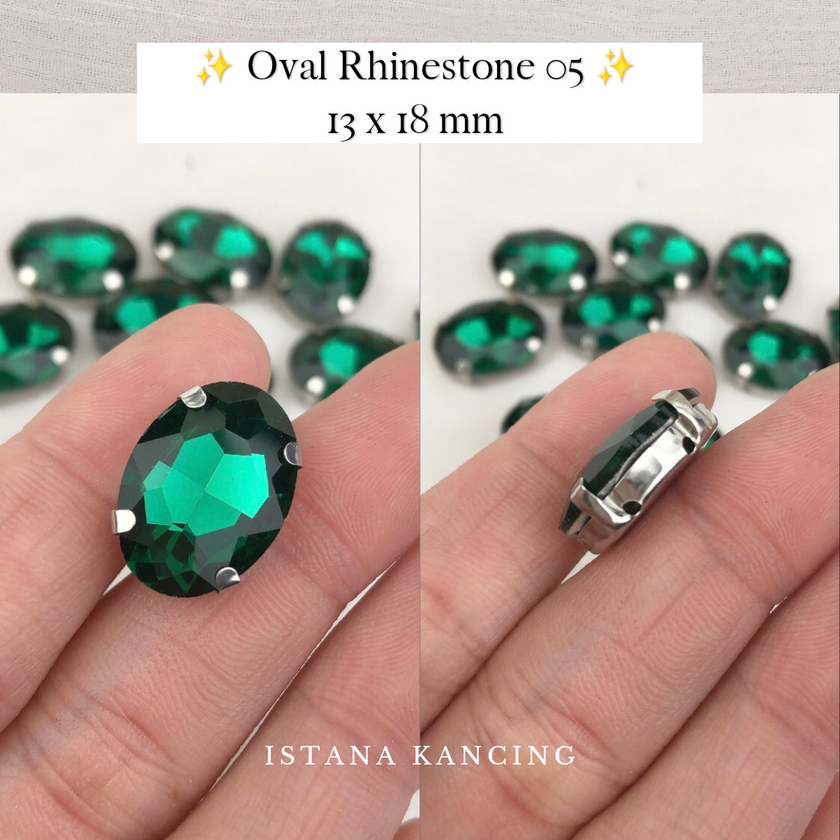 Oval Crystal Claw Setting 13x18mm