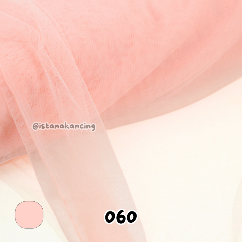Kain Soft Tulle Lebar 150cm Seri Pink