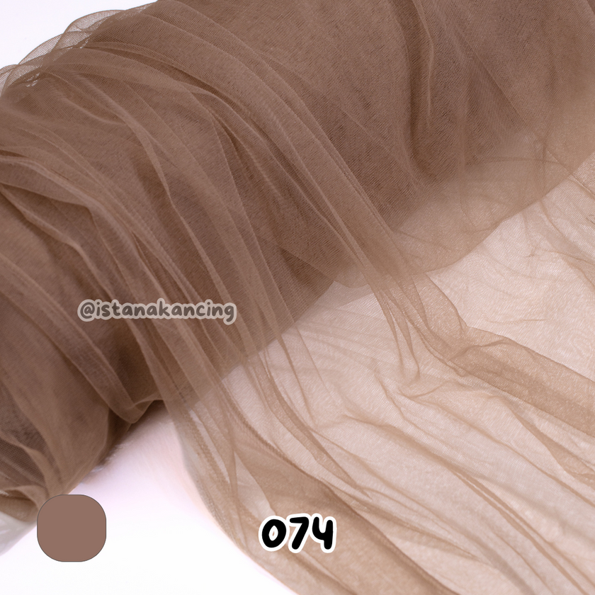 Kain Soft Tulle Lebar 150cm Brown Series