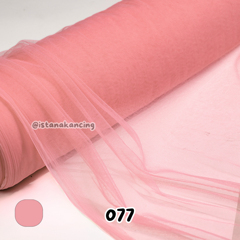 Kain Soft Tulle Lebar 150cm Seri Pink