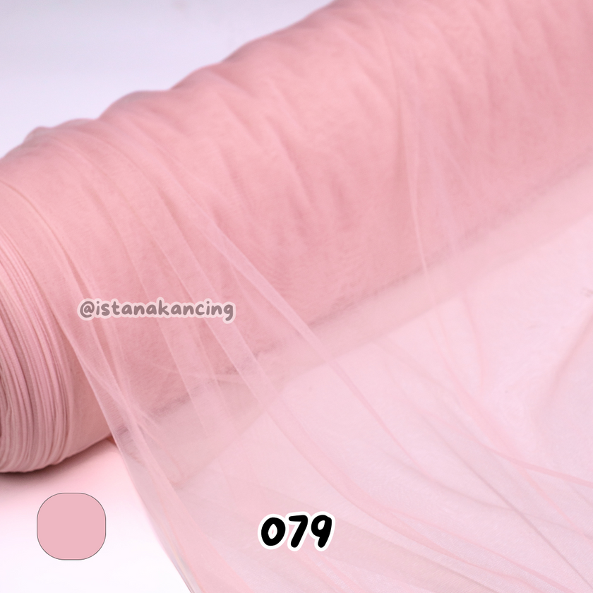 Kain Soft Tulle Lebar 150cm Seri Pink