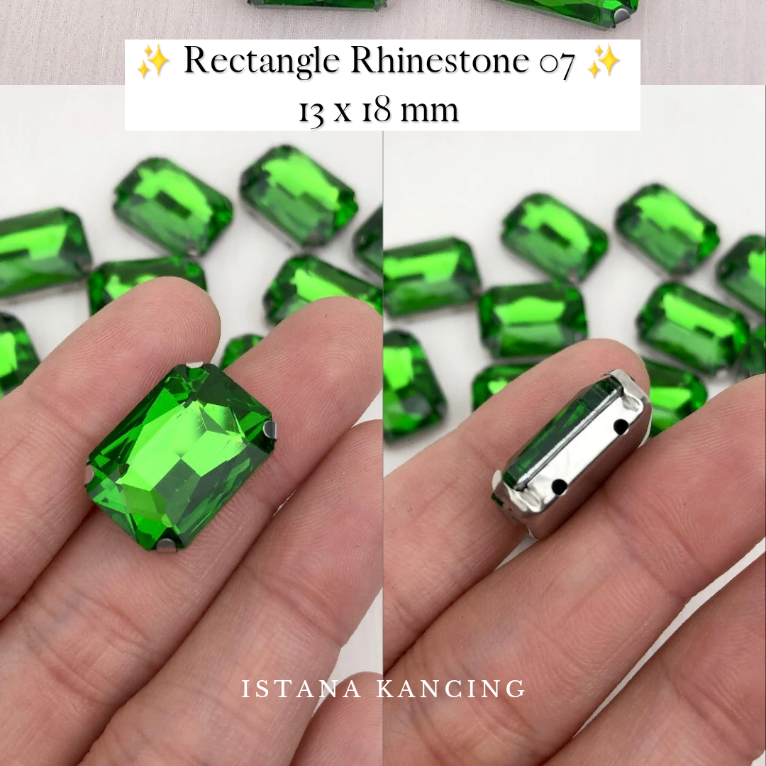 Rectangle Crystal Claw Setting 13x18mm