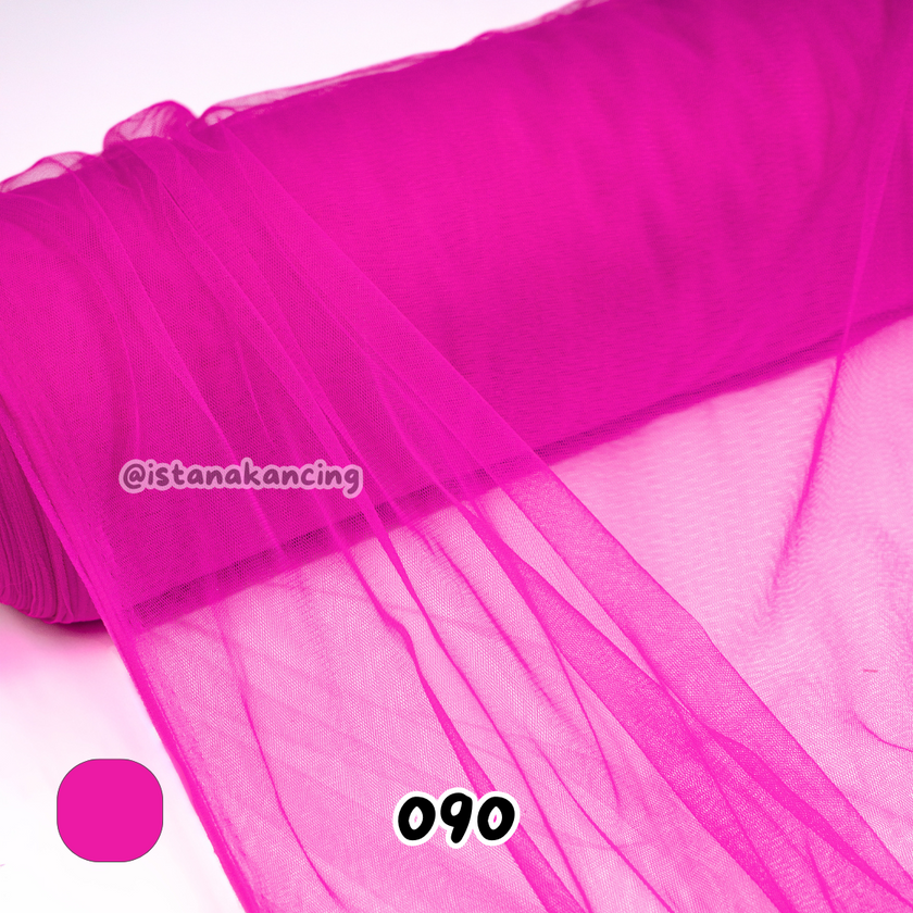 Kain Soft Tulle Lebar 150cm Seri Pink