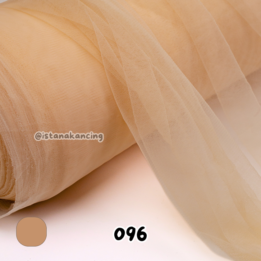 Kain Soft Tulle Lebar 150cm Brown Series