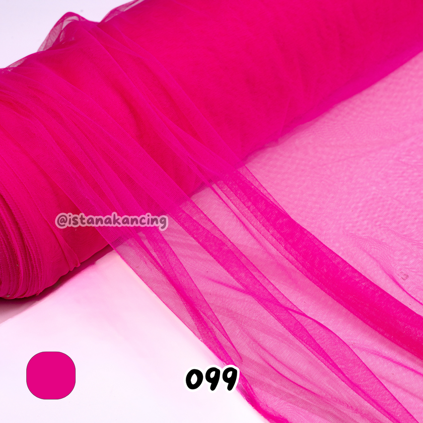 Kain Soft Tulle Lebar 150cm Seri Pink