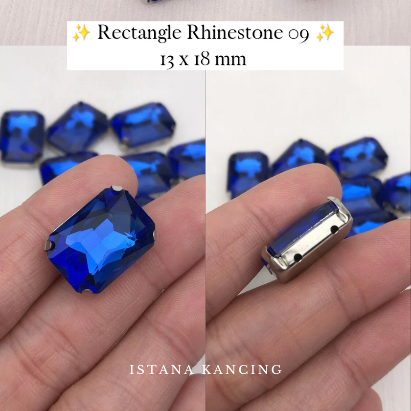 Rectangle Crystal Claw Setting 13x18mm