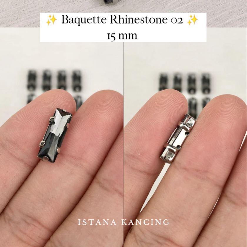 Baguette Crystal Claw Setting 15mm