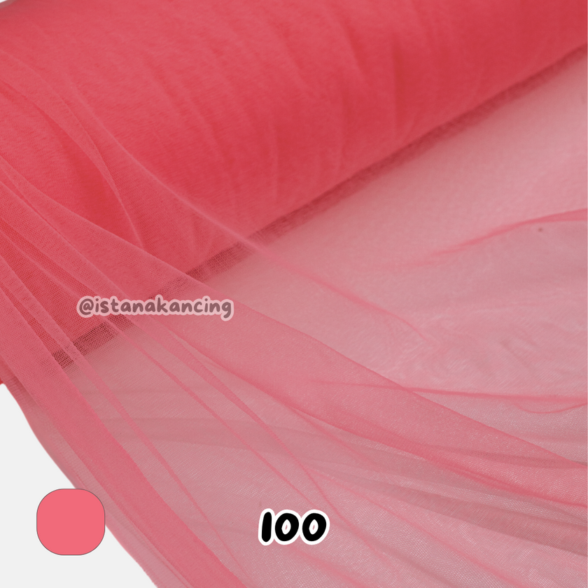 Kain Soft Tulle Lebar 150cm Red Series